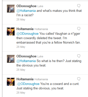 @ODonoughoe racist tweets